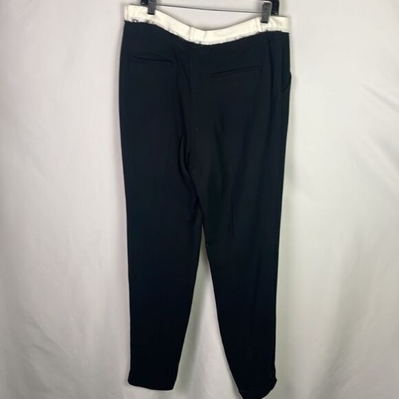 Helmut Lang Black Wide Leg With Cream Top Slacks - Picture 3 of 4